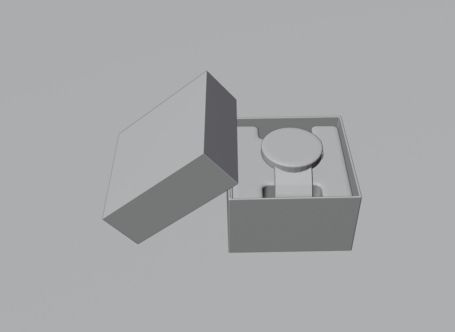 electronic smart watch with box Free low-poly 3D model_2