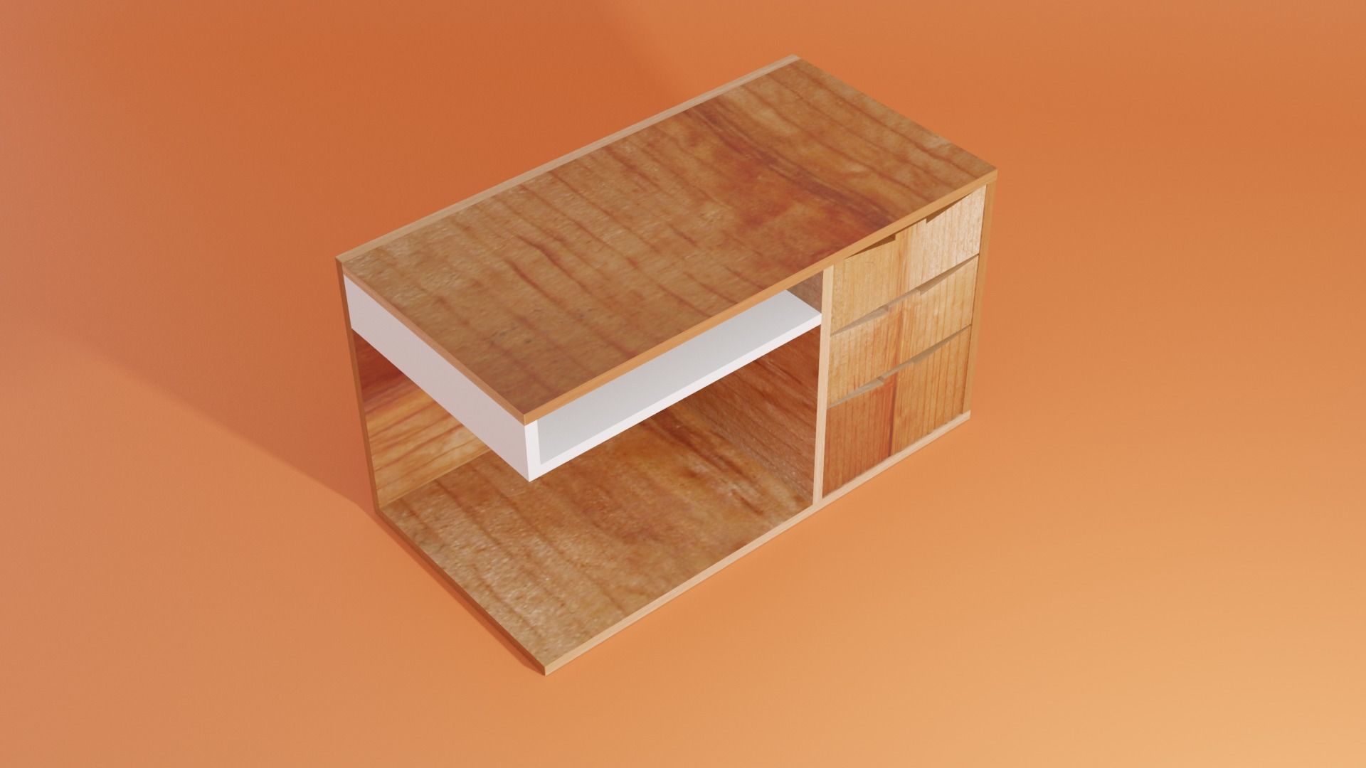 3D Old Classic table 3D model_2