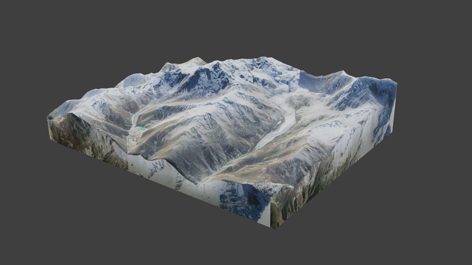 Baltistan Peak Mountain Low-poly 3D model_4
