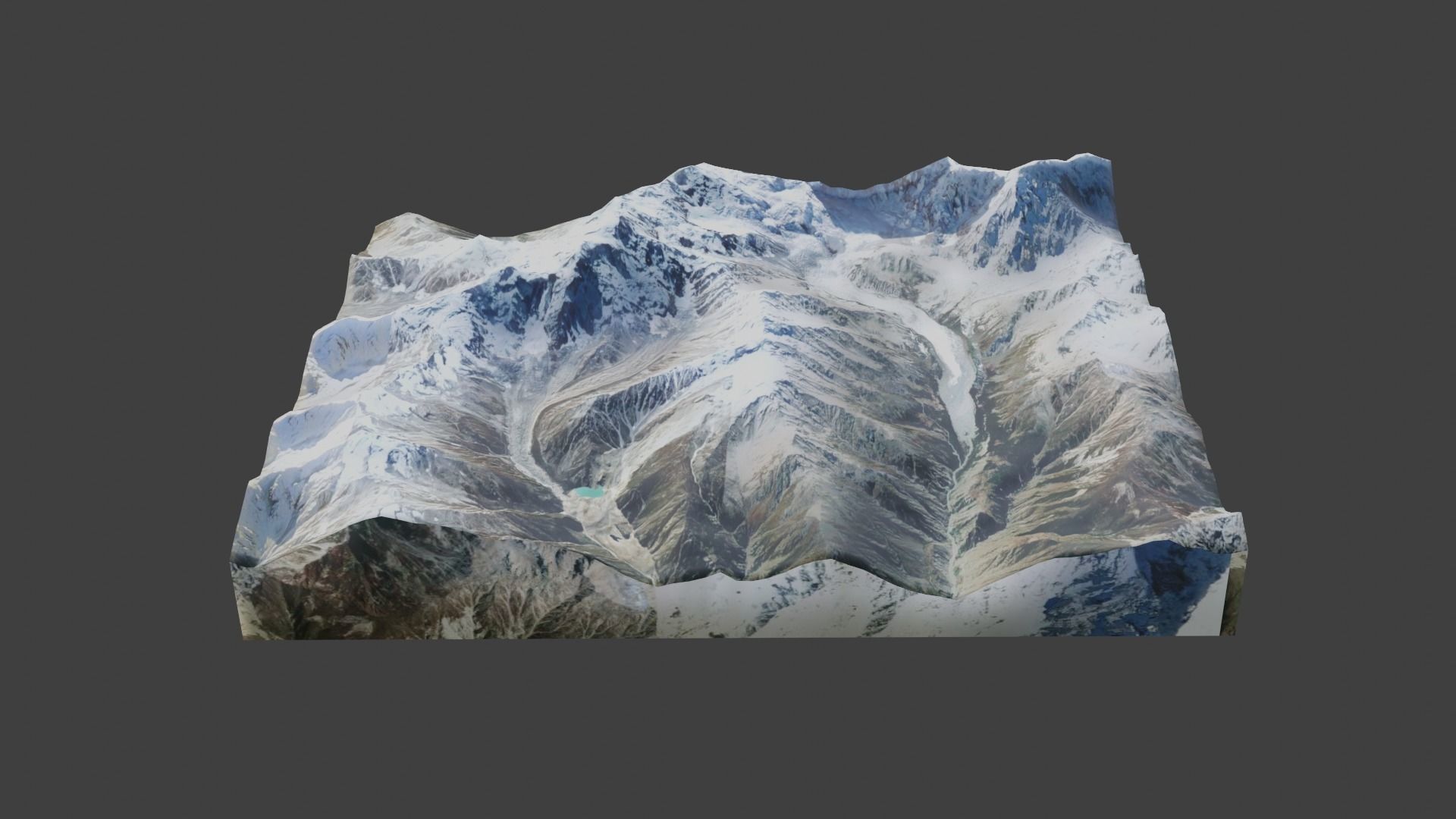 Baltistan Peak Mountain Low-poly 3D model_5