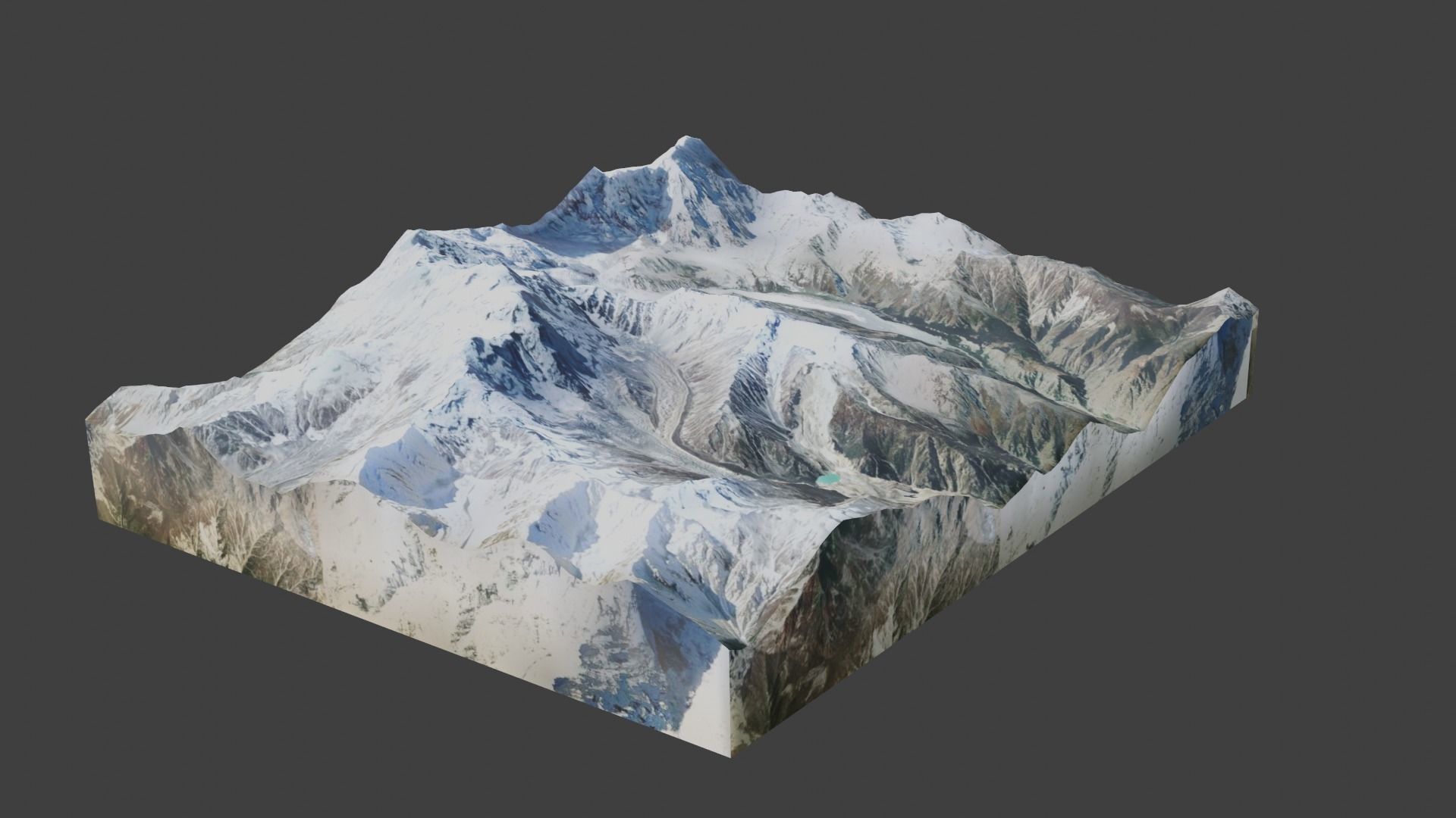 Baltistan Peak Mountain Low-poly 3D model_1