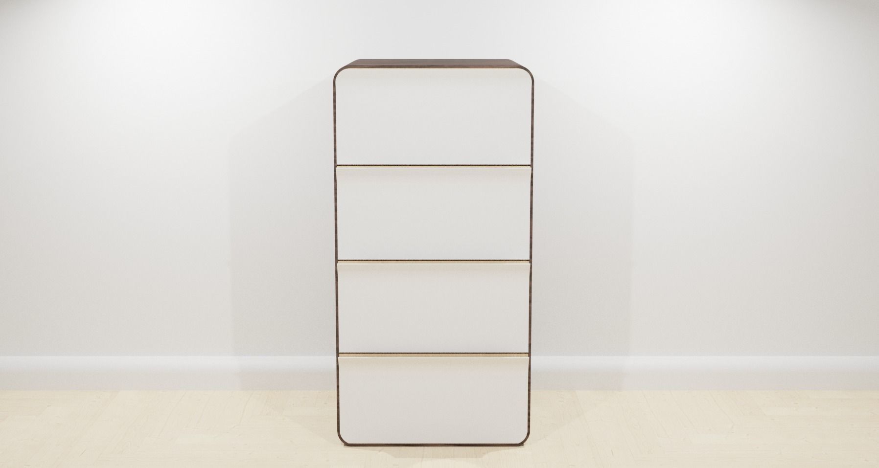 Modern futuristic chest of drawers 3D model_2