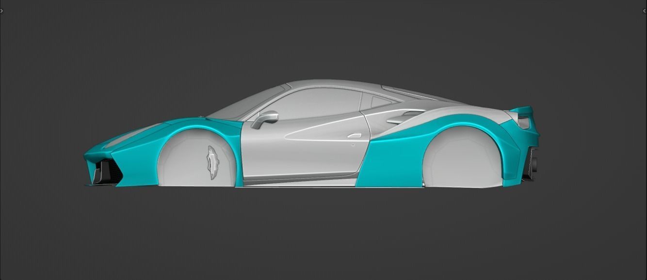 Ferrari 488 Monaco X DDC Custom Bodykit 3D model_3