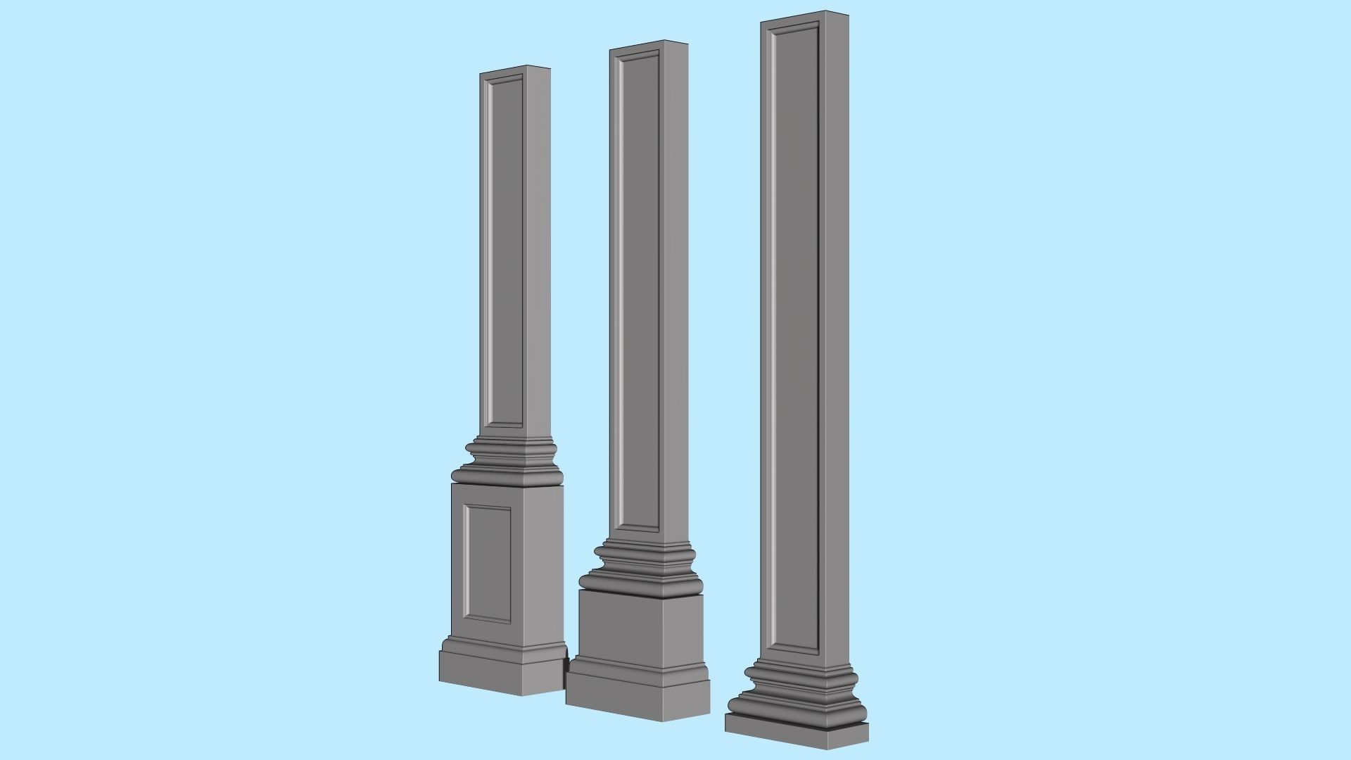Decorative pilasters 3D model_12