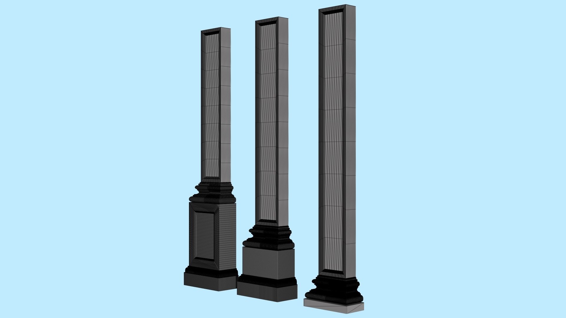 Decorative pilasters 3D model_13