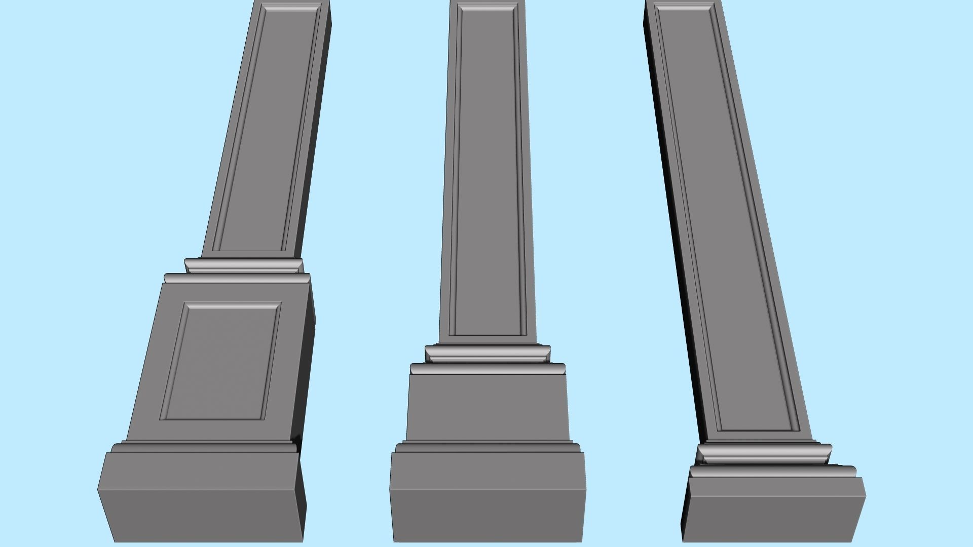 Decorative pilasters 3D model_15