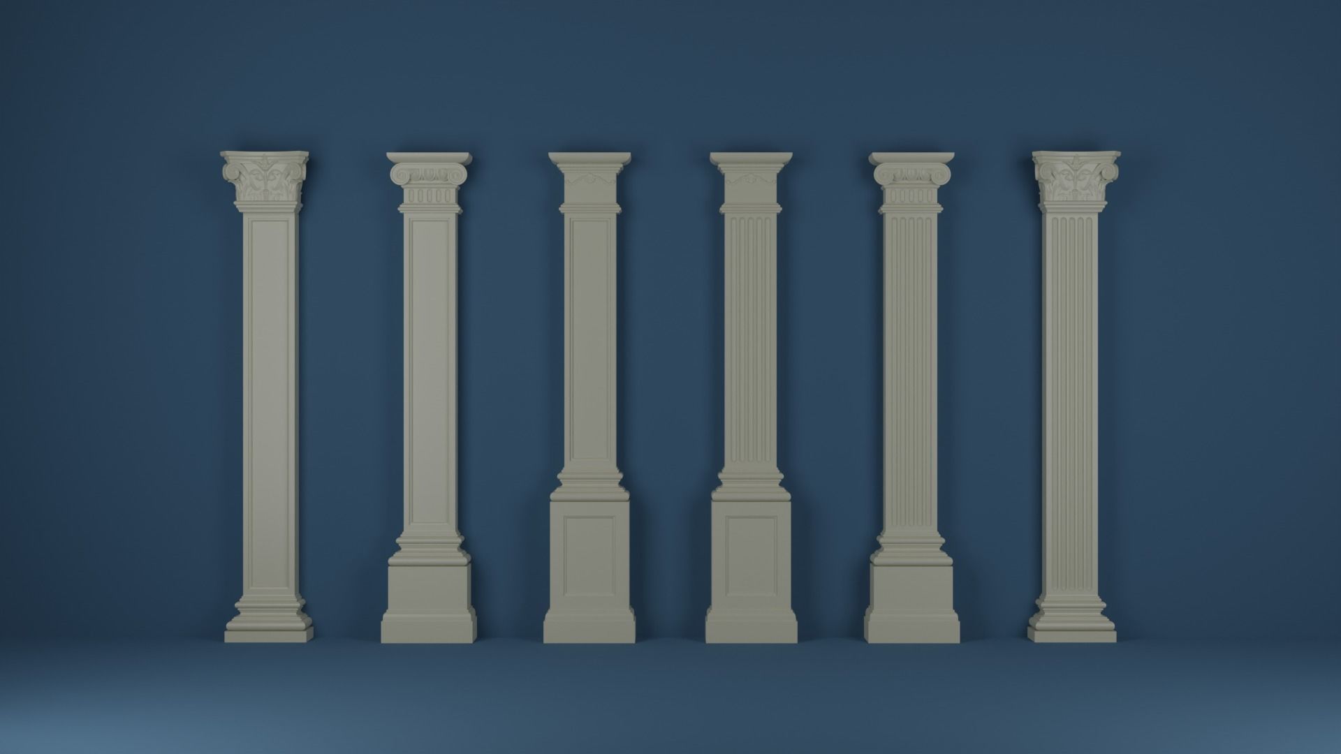 Decorative pilasters 3D model_2