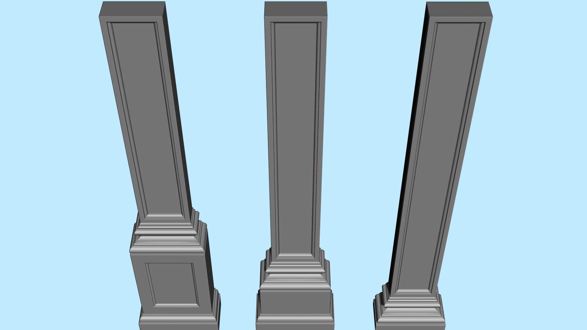 Decorative pilasters 3D model_14