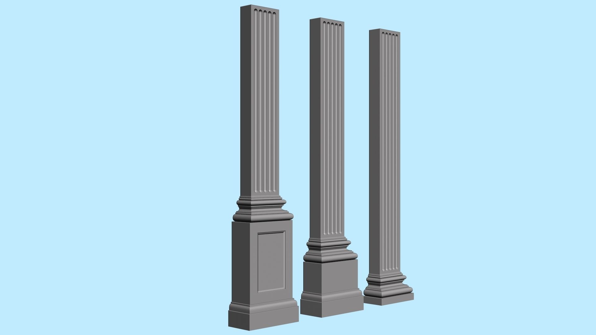 Decorative pilasters 3D model_17