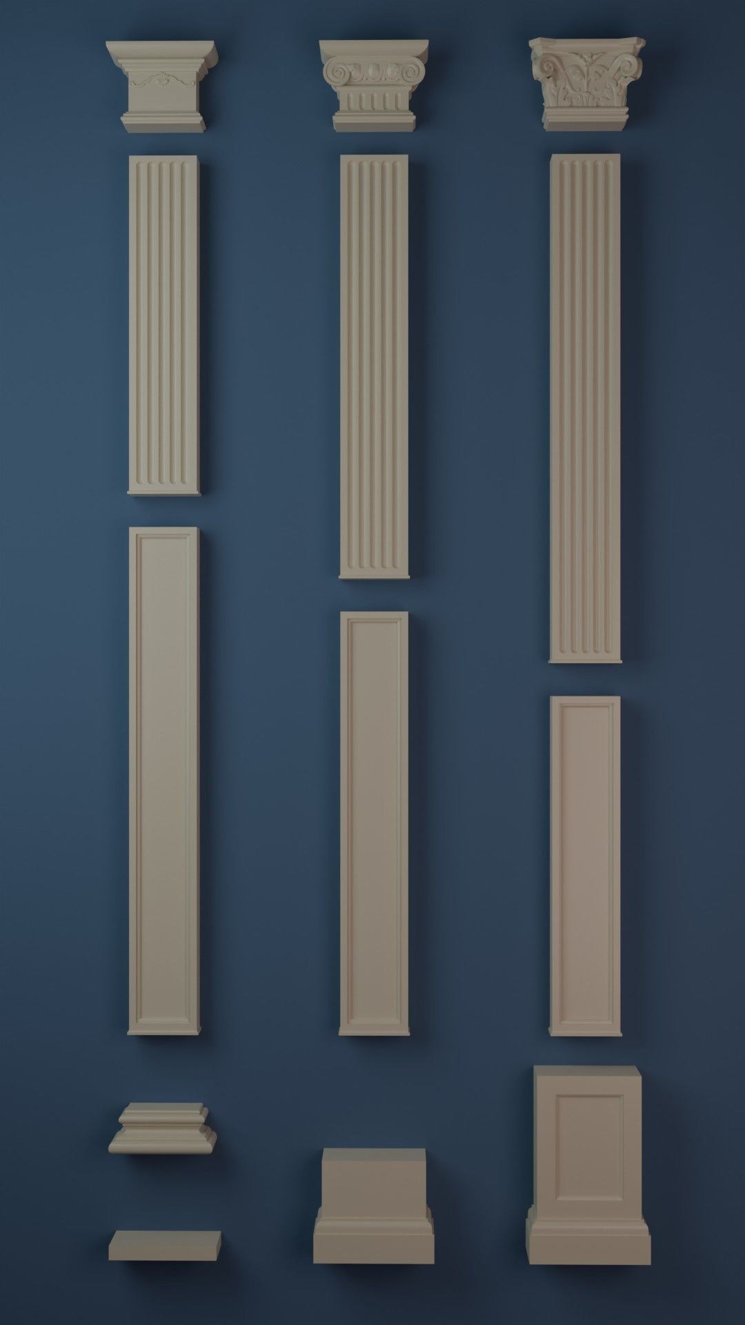 Decorative pilasters 3D model_21