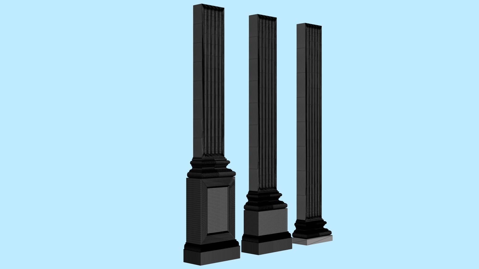 Decorative pilasters 3D model_18