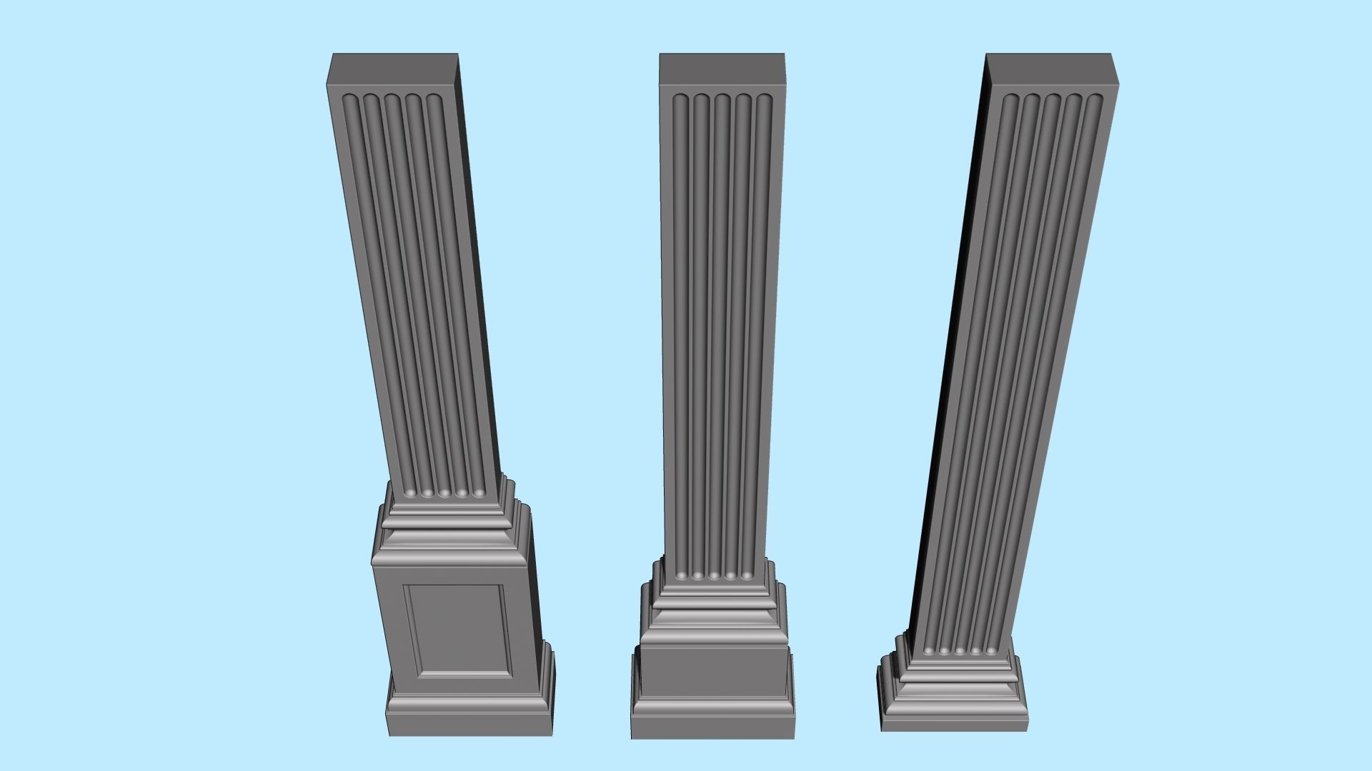 Decorative pilasters 3D model_19