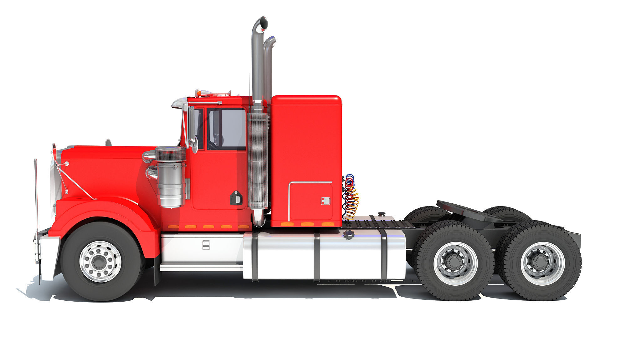 Semi Truck 3D model_2