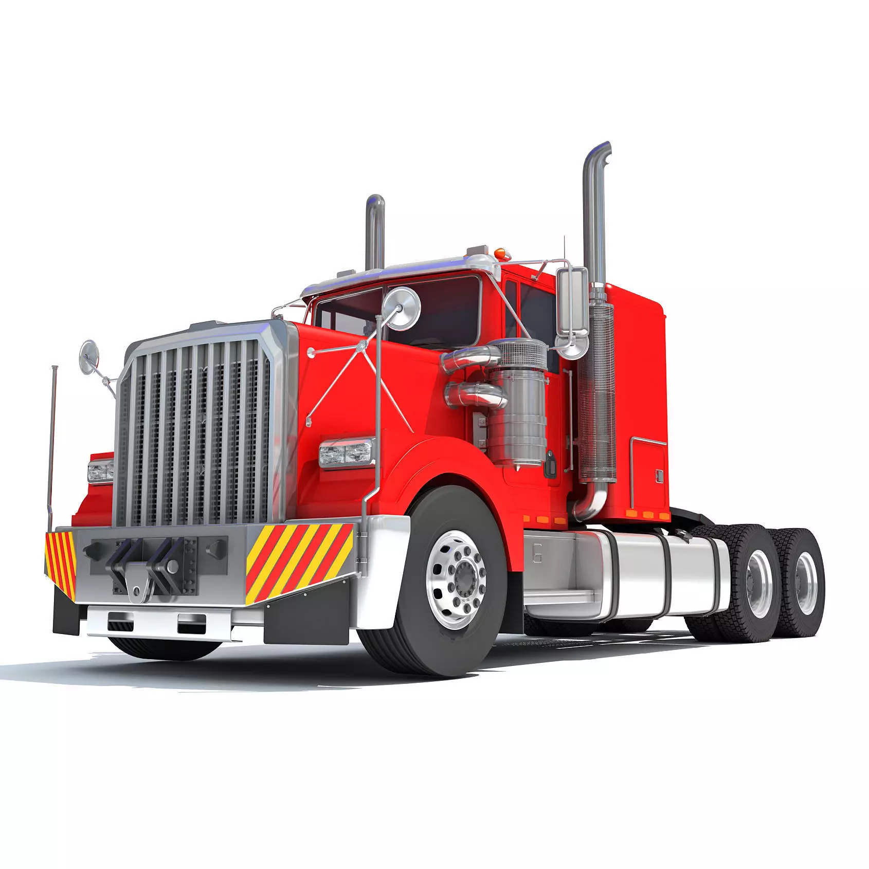 Semi Truck 3D model_0