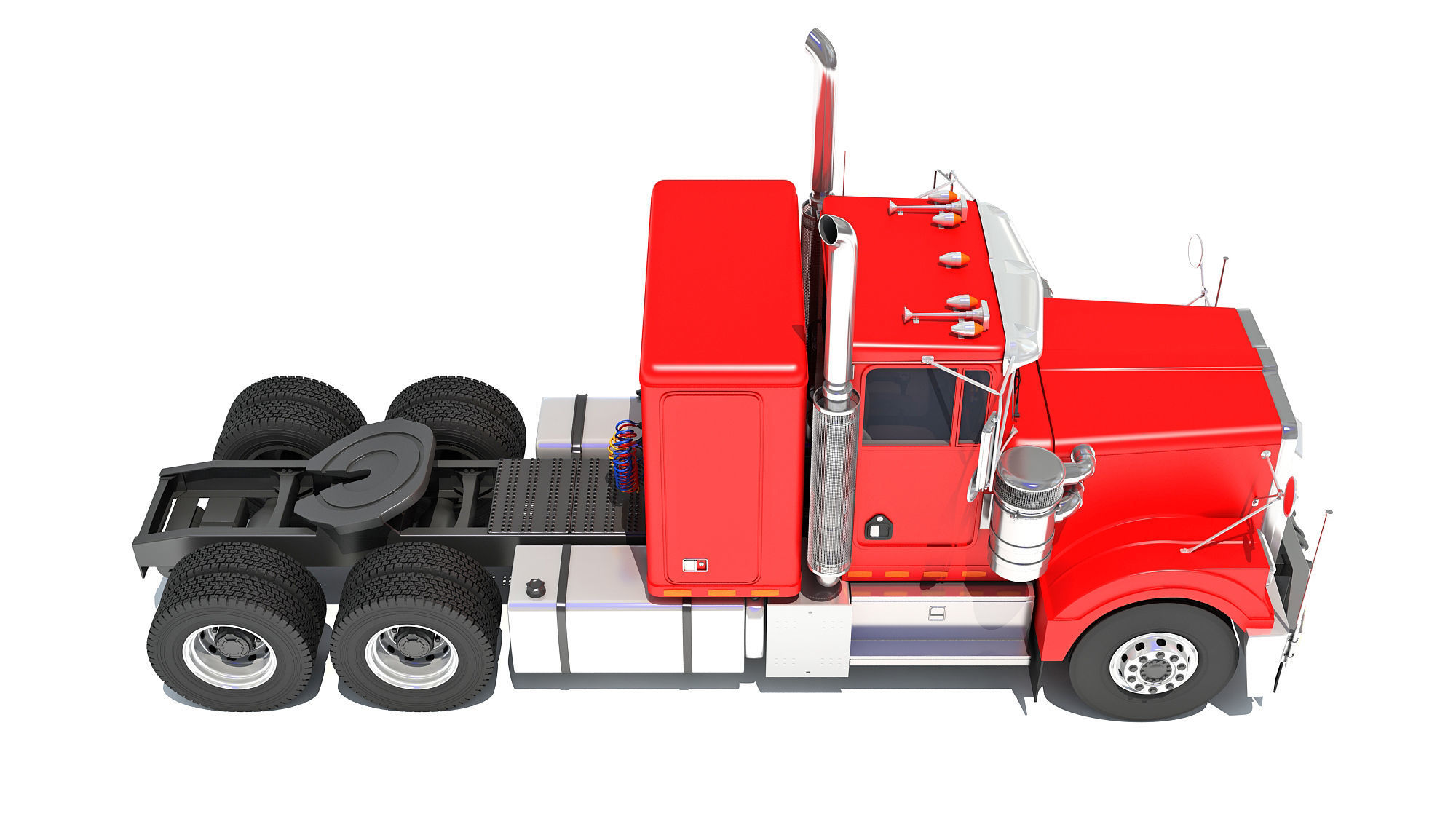 Semi Truck 3D model_7