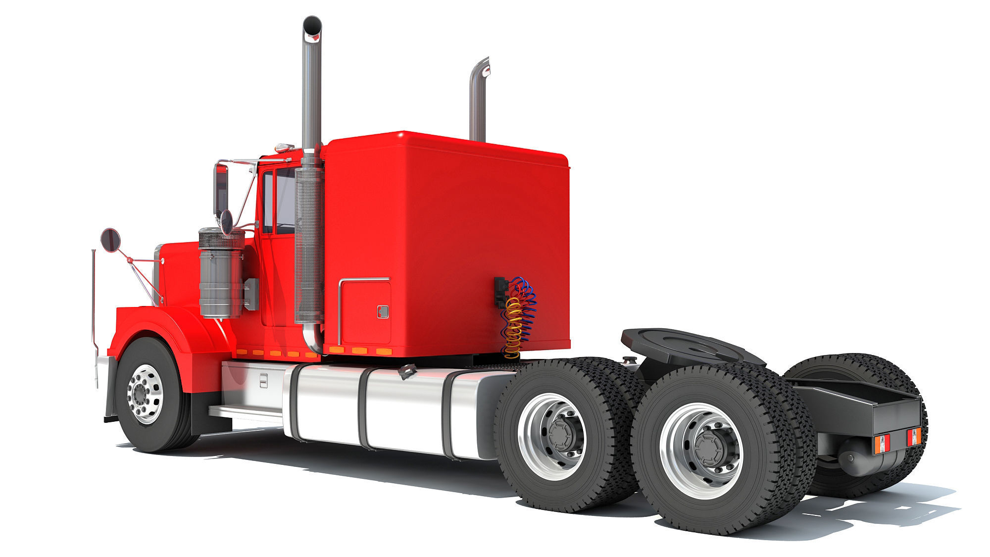 Semi Truck 3D model_4