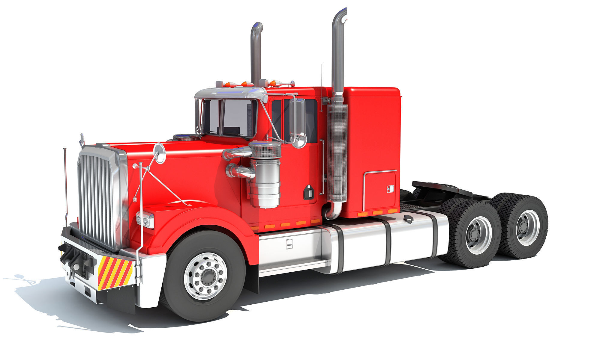 Semi Truck 3D model_1