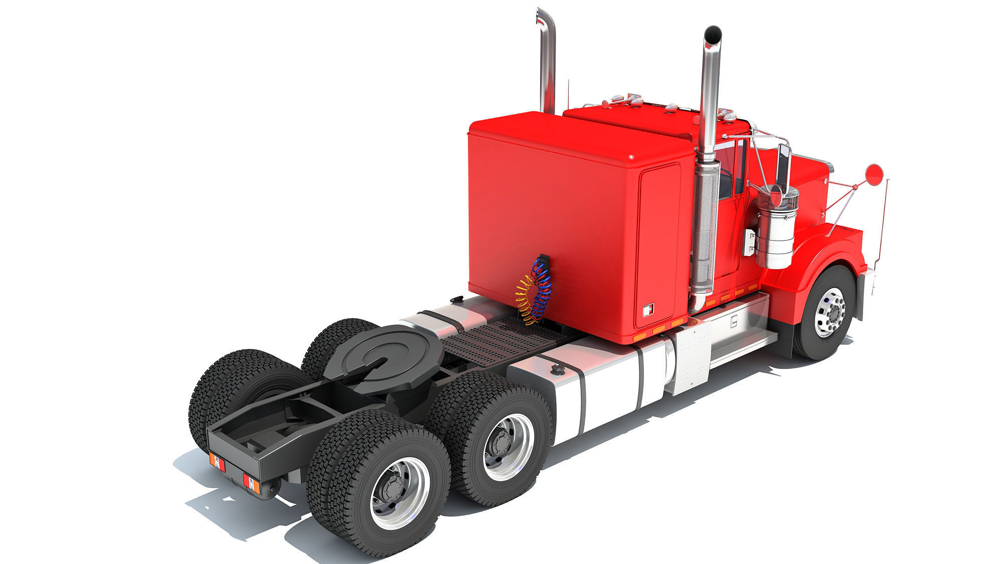 Semi Truck 3D model_5