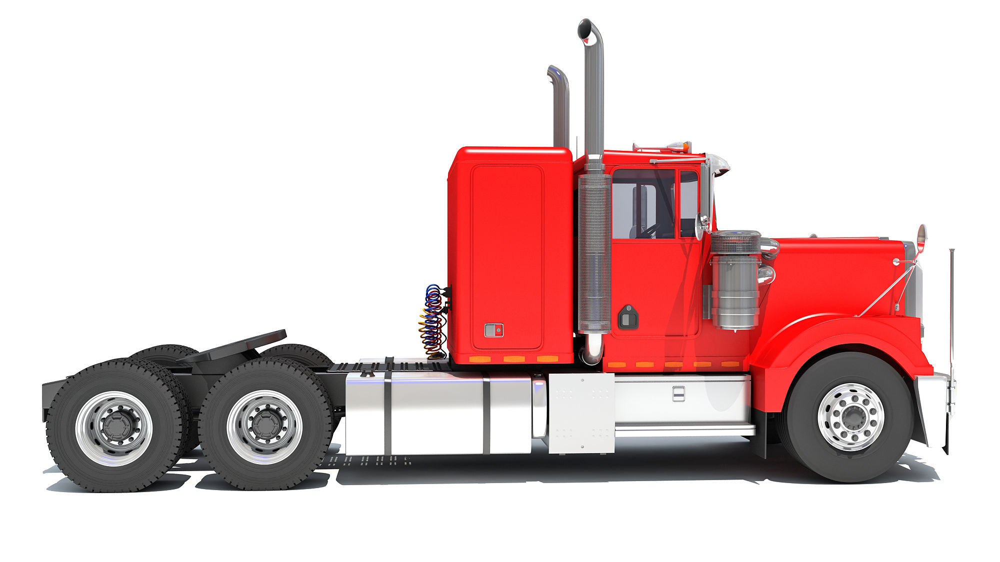 Semi Truck 3D model_8