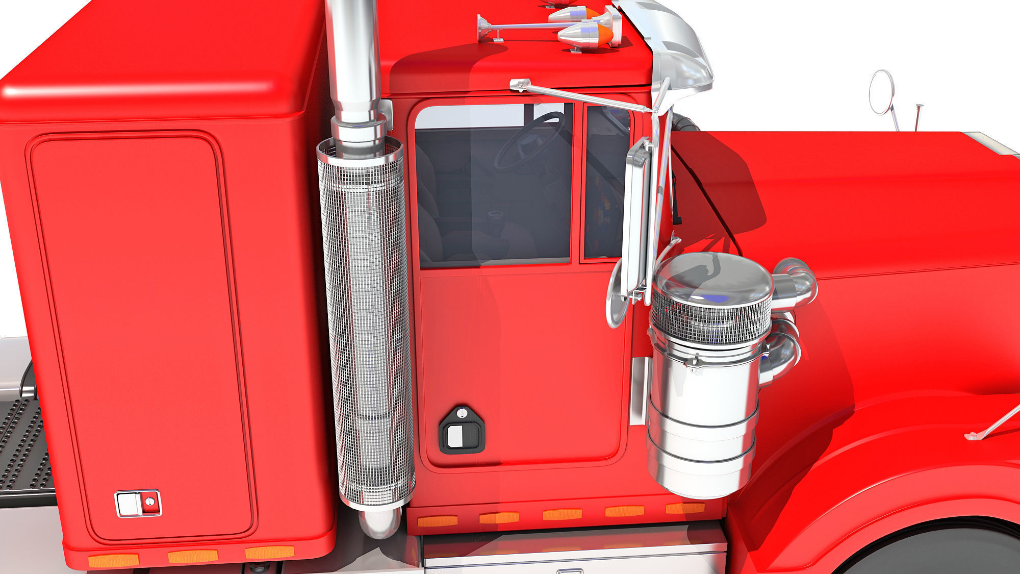 Semi Truck 3D model_14