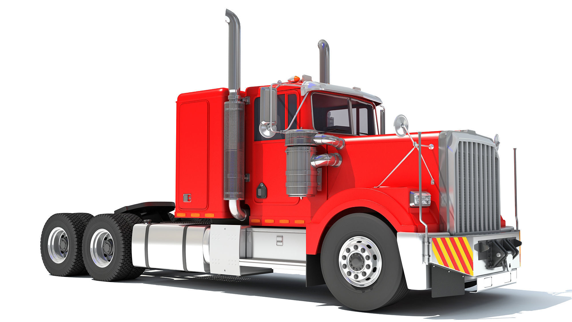Semi Truck 3D model_9