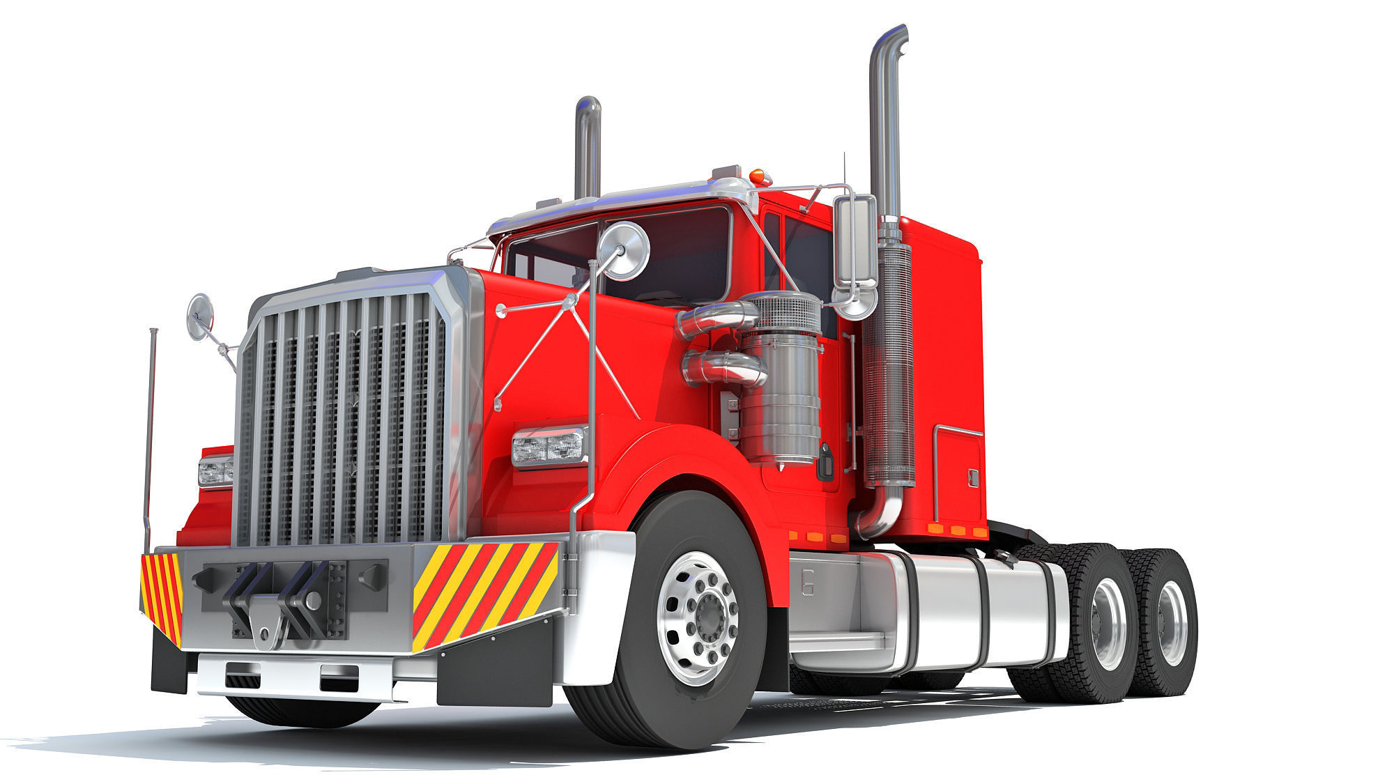 Semi Truck 3D model_10