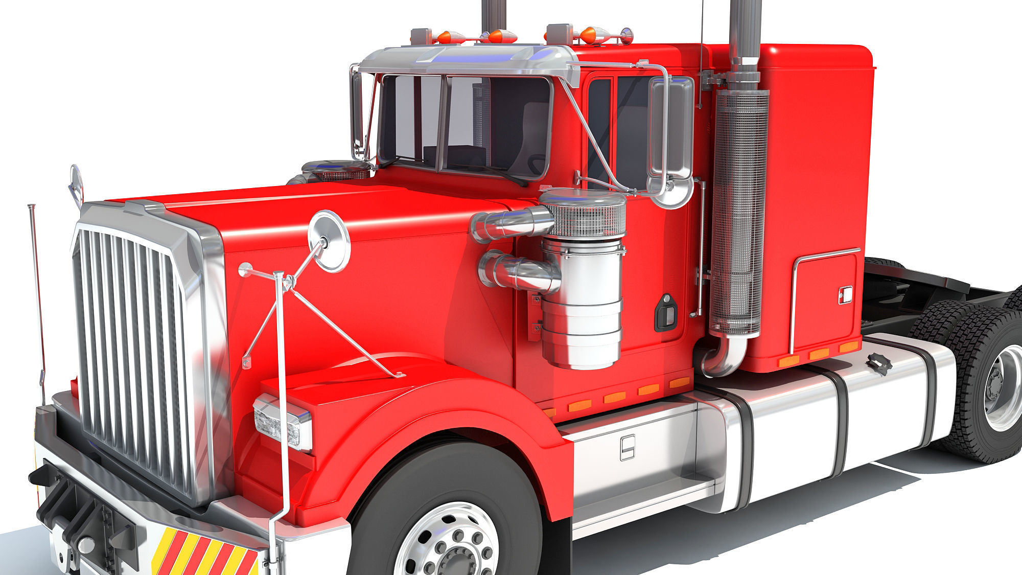 Semi Truck 3D model_12