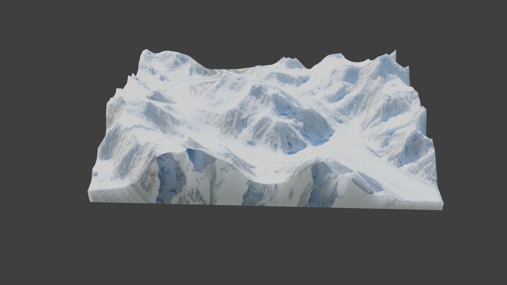 Baltoro Kangri Mountain Low-poly 3D model_5