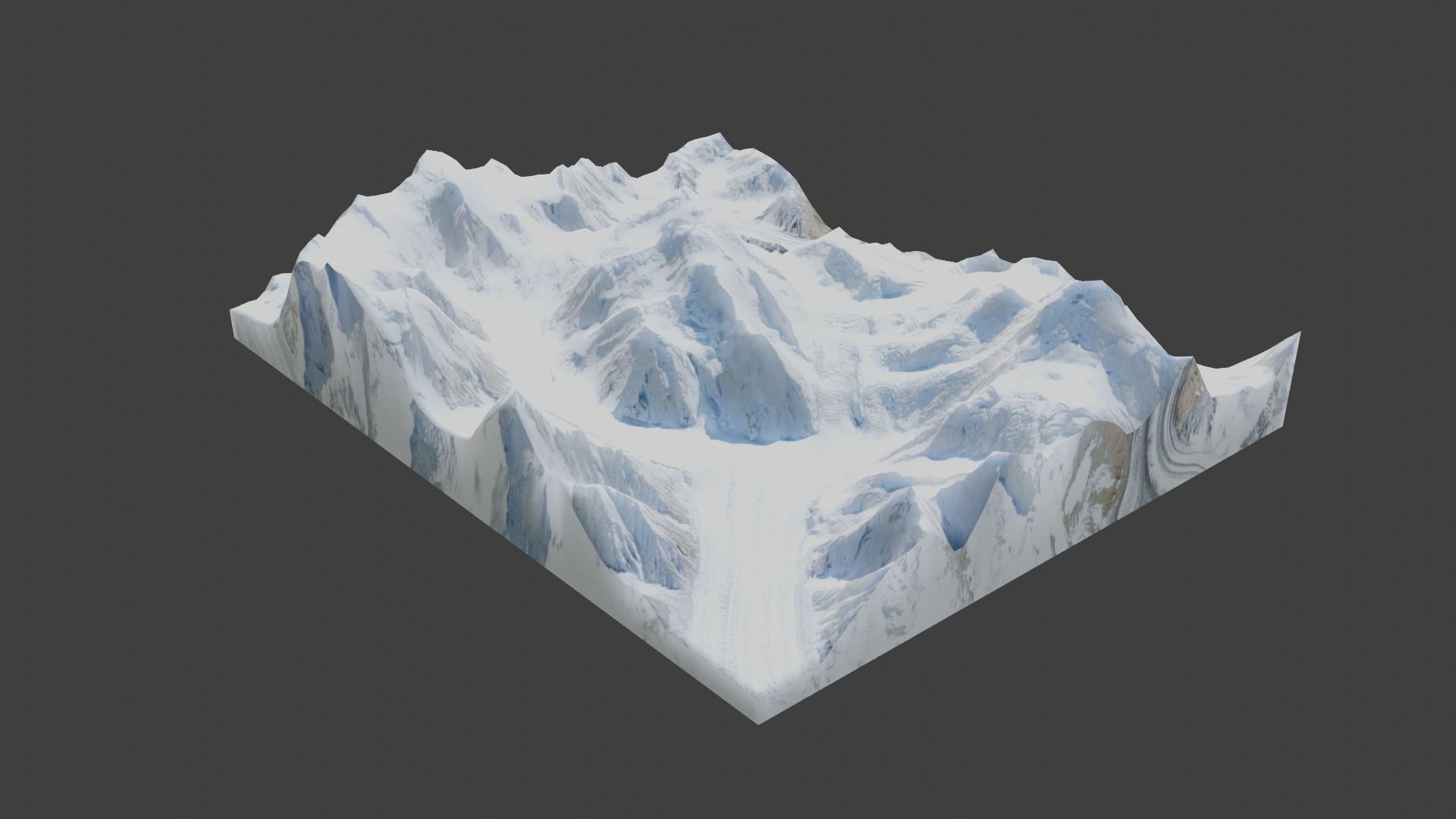 Baltoro Kangri Mountain Low-poly 3D model_4