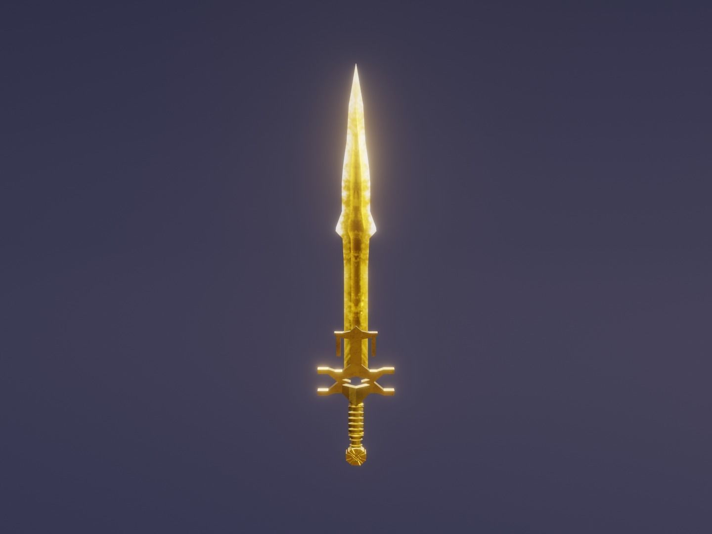 Fantasy Light Sword - holy Sword - Elemental Sword  Low-poly 3D model_5