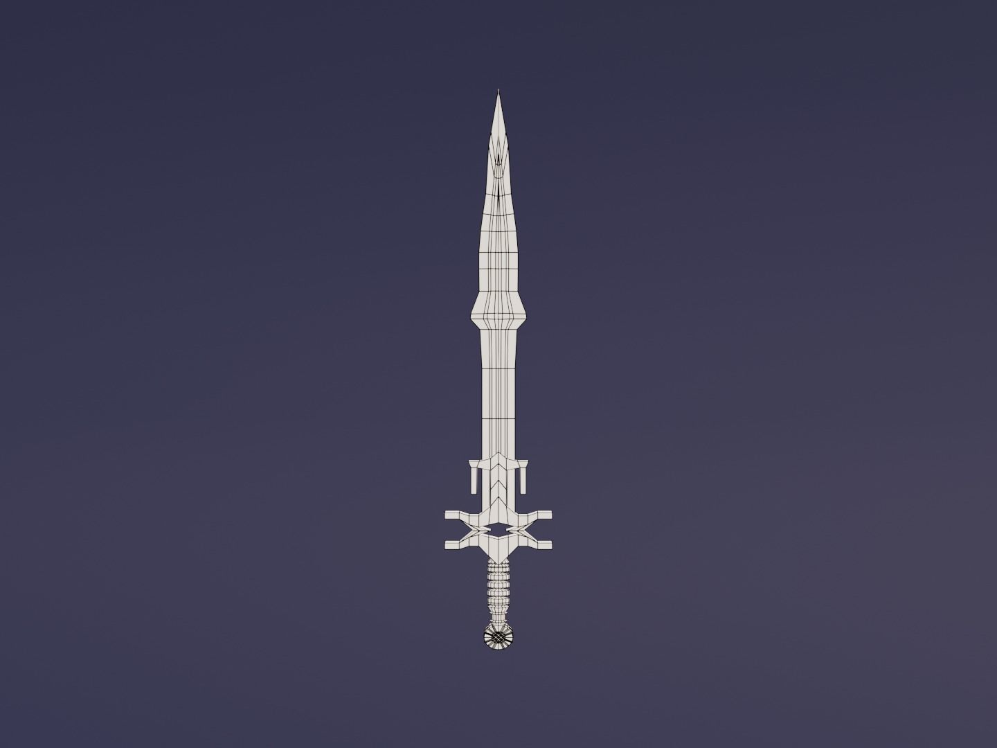Fantasy Light Sword - holy Sword - Elemental Sword  Low-poly 3D model_9