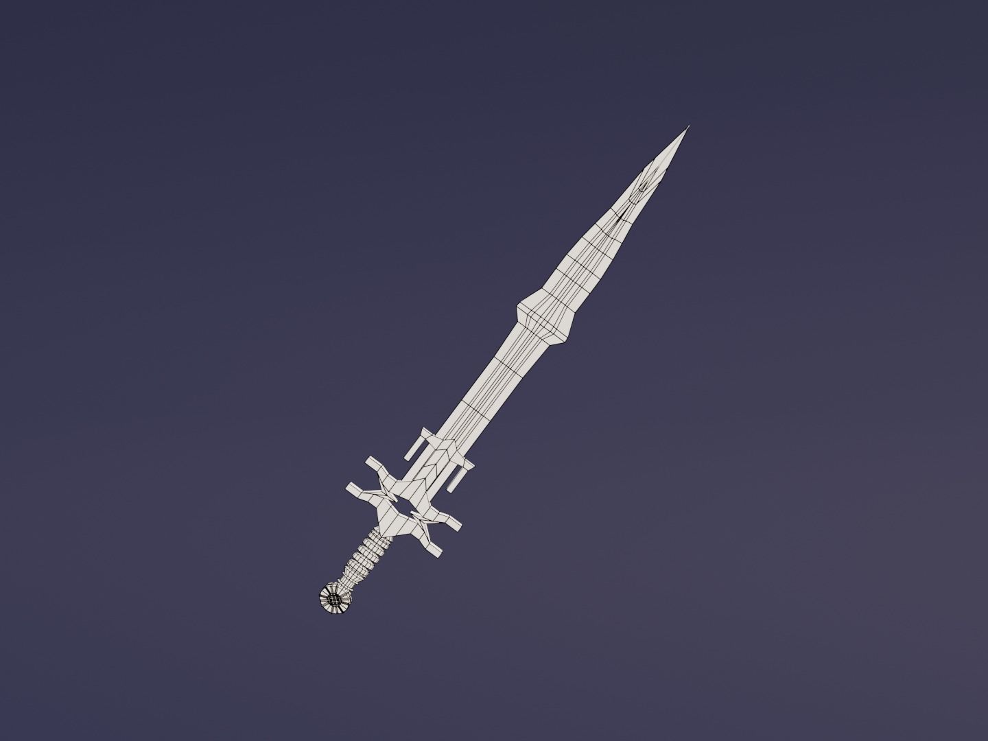 Fantasy Light Sword - holy Sword - Elemental Sword  Low-poly 3D model_10