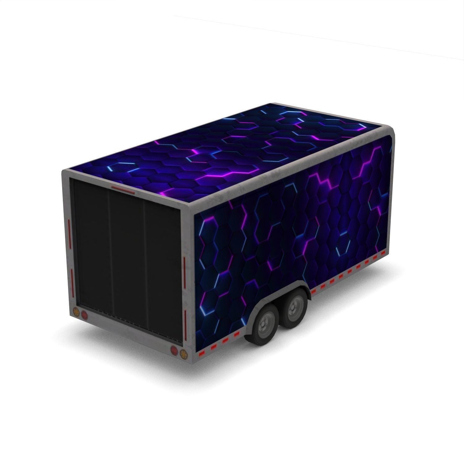 Low Poly Trailer - Game Ready Vehicle  Low-poly 3D model_15