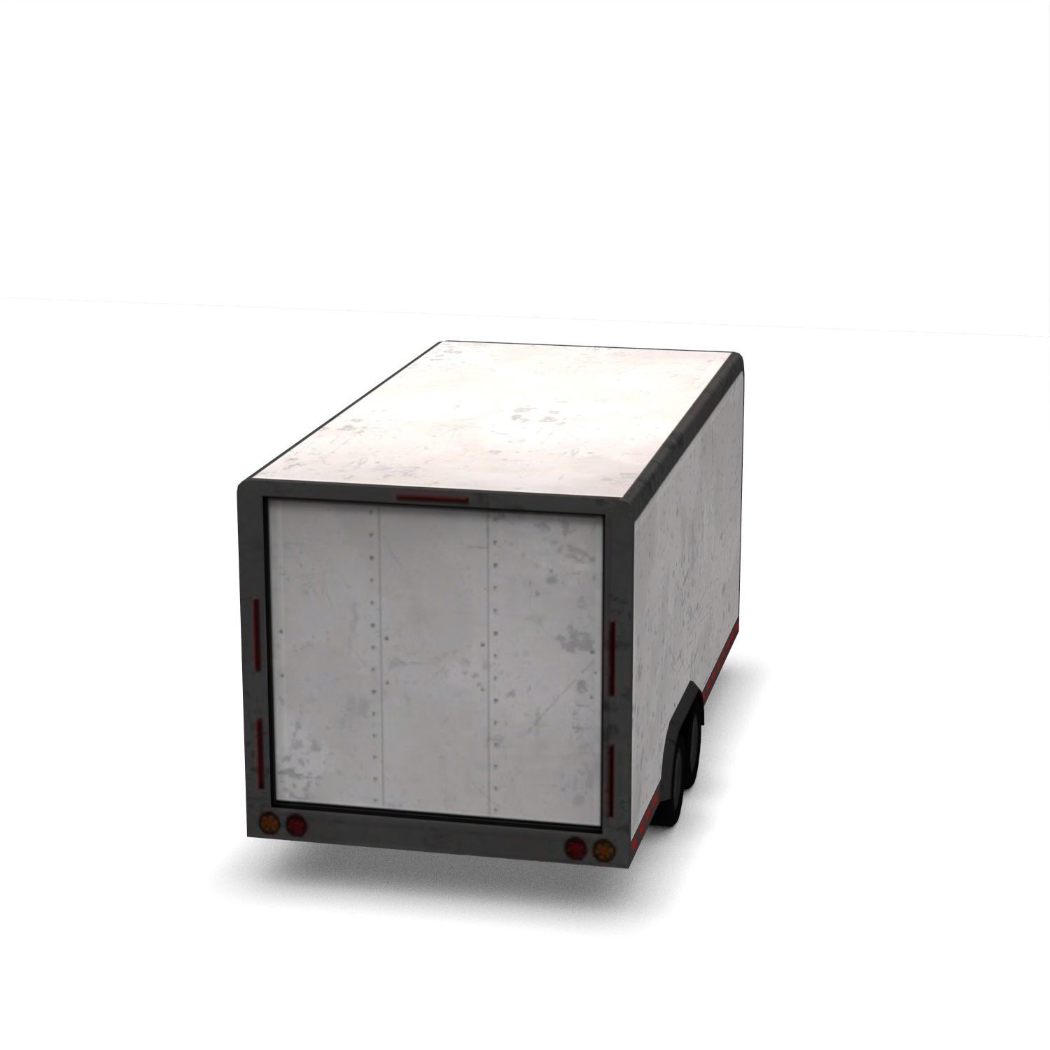 Low Poly Trailer - Game Ready Vehicle  Low-poly 3D model_3