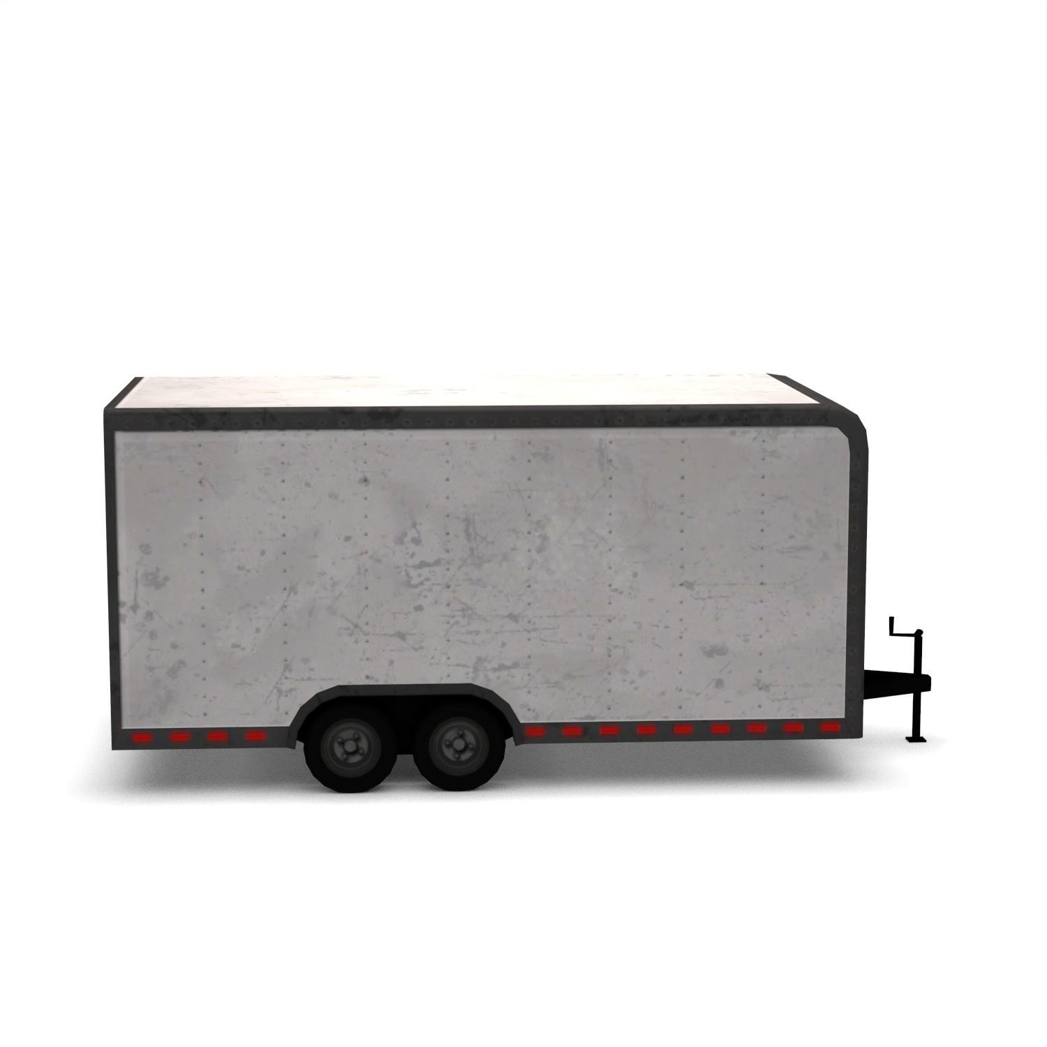 Low Poly Trailer - Game Ready Vehicle  Low-poly 3D model_1