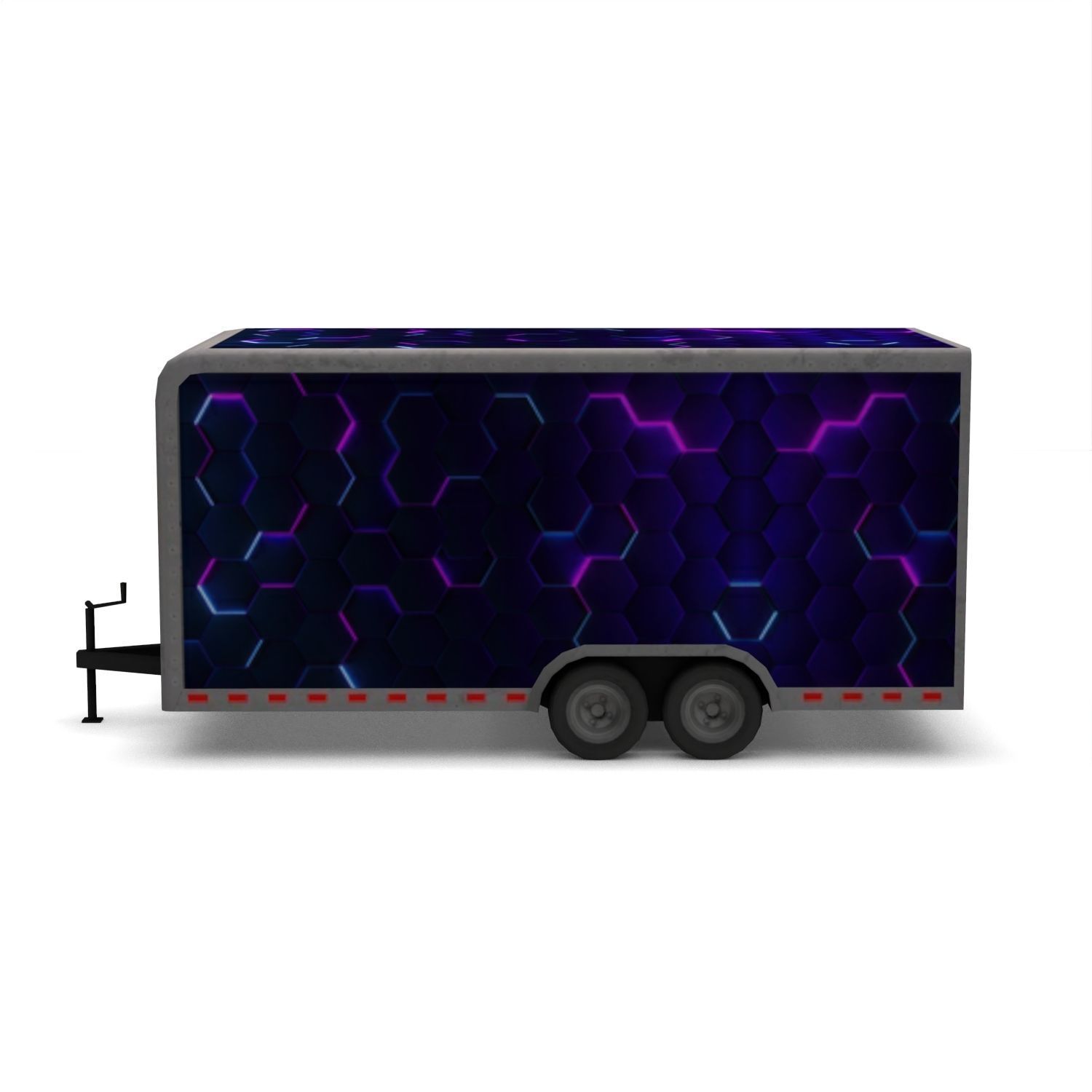 Low Poly Trailer - Game Ready Vehicle  Low-poly 3D model_19