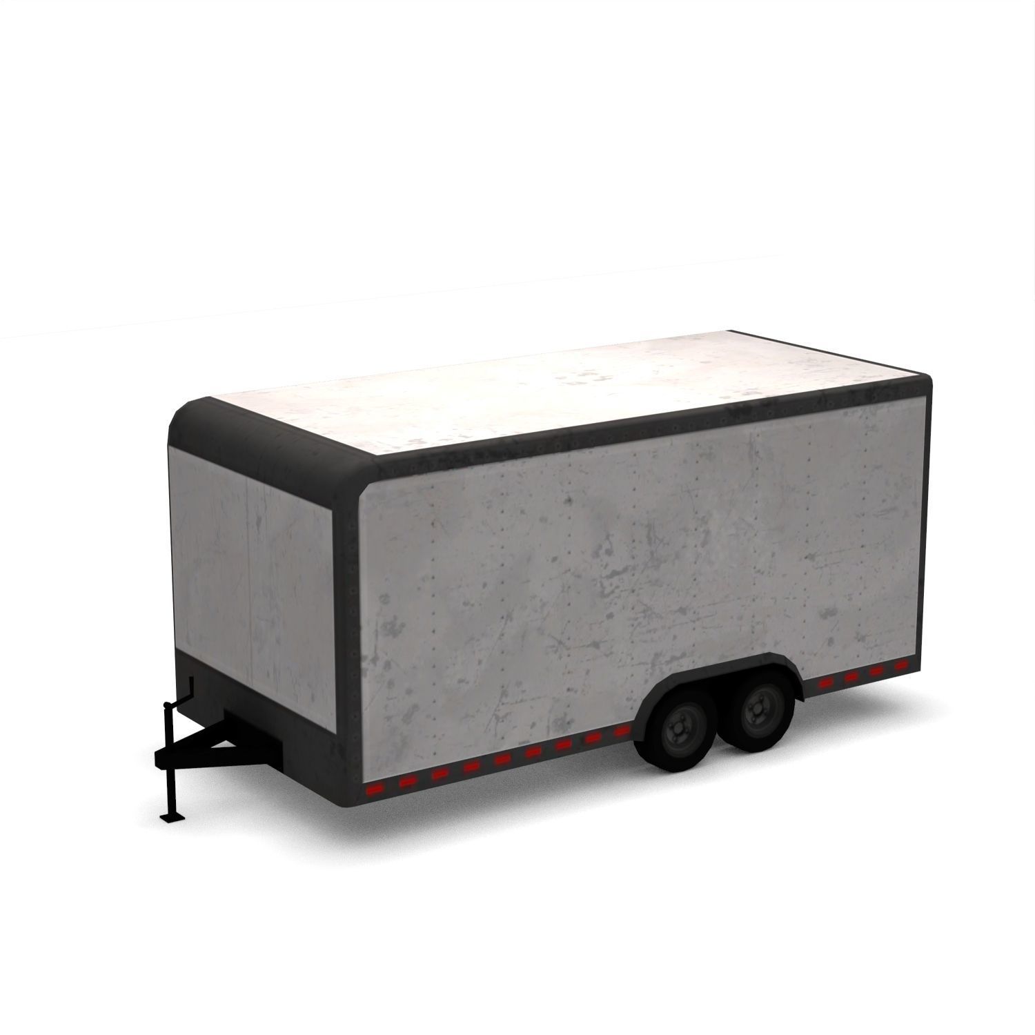 Low Poly Trailer - Game Ready Vehicle  Low-poly 3D model_7