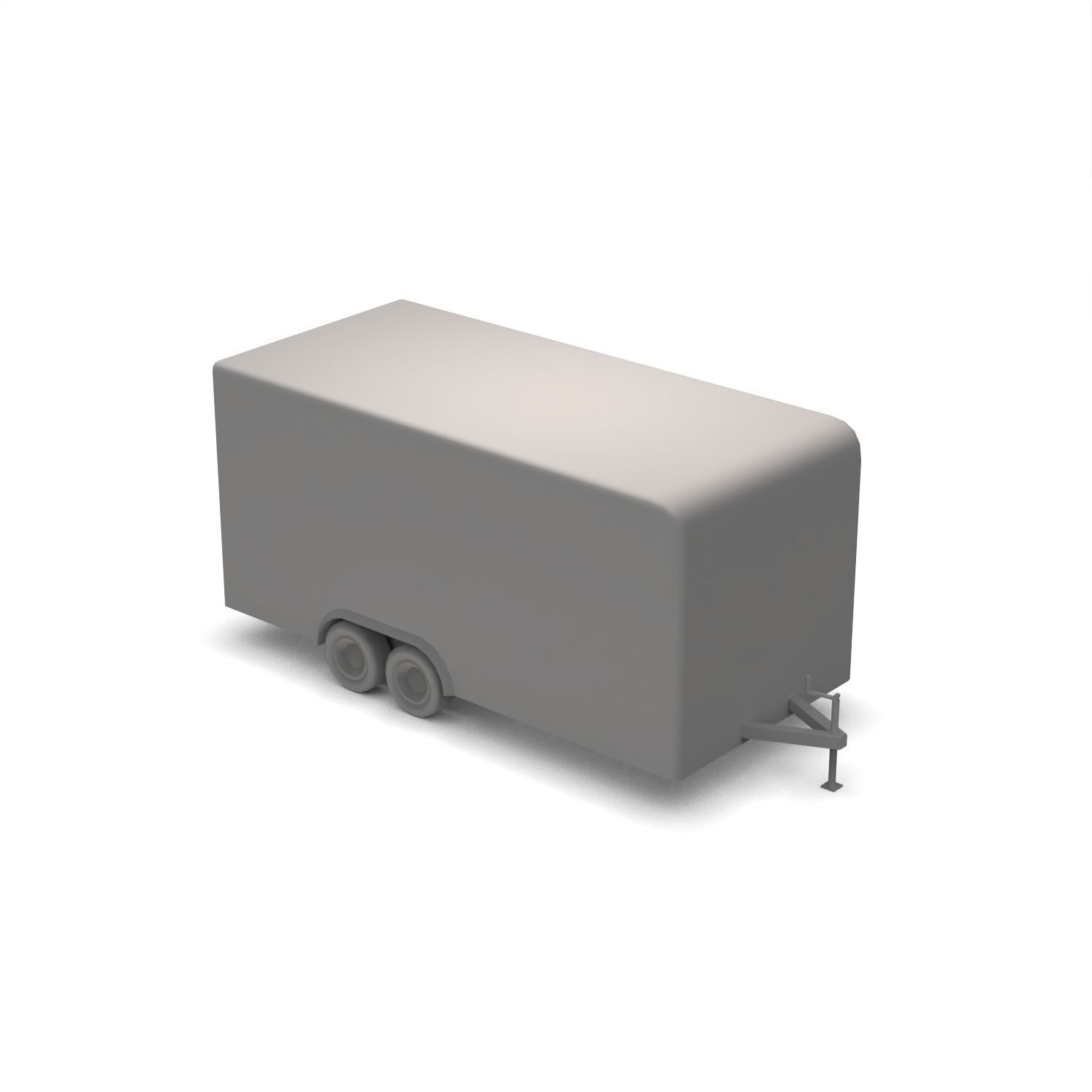 Low Poly Trailer - Game Ready Vehicle  Low-poly 3D model_25
