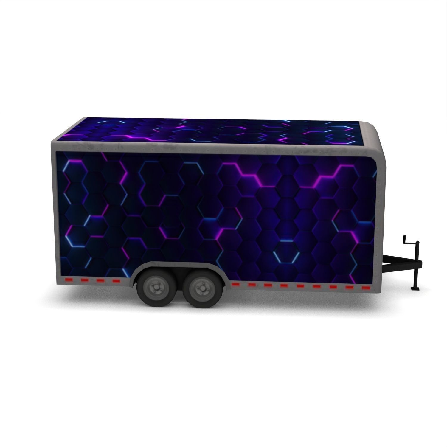 Low Poly Trailer - Game Ready Vehicle  Low-poly 3D model_16