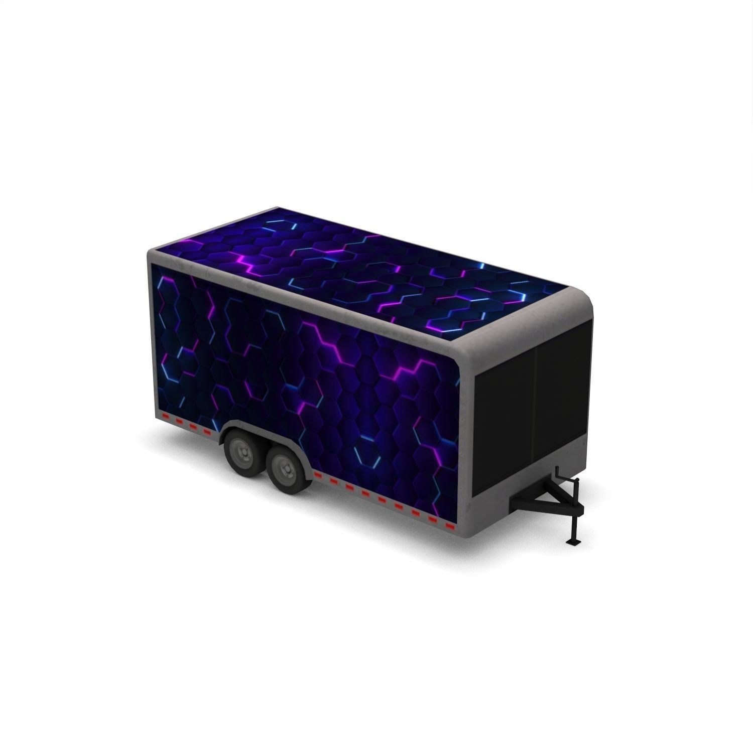 Low Poly Trailer - Game Ready Vehicle  Low-poly 3D model_21
