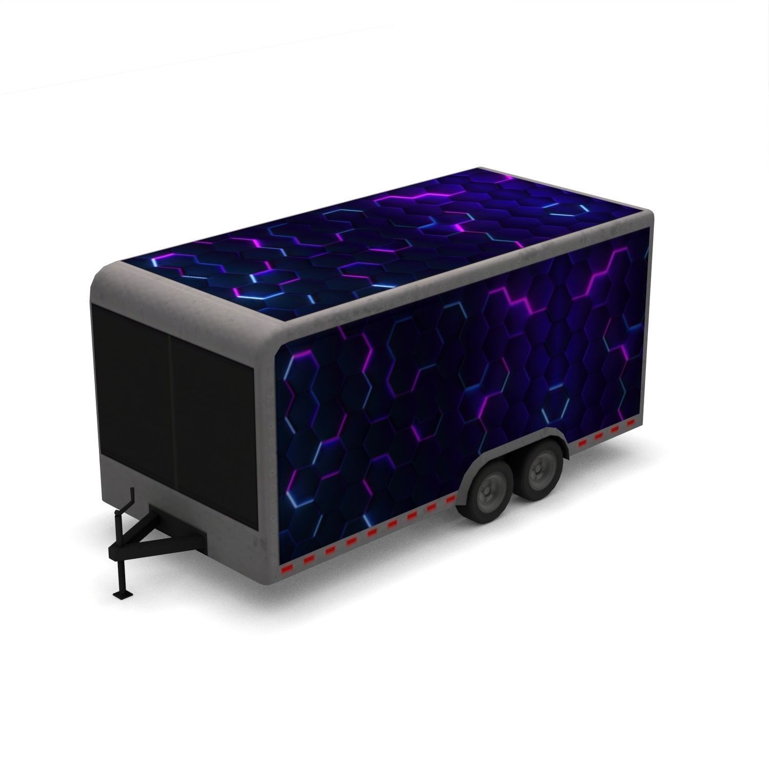 Low Poly Trailer - Game Ready Vehicle  Low-poly 3D model_20