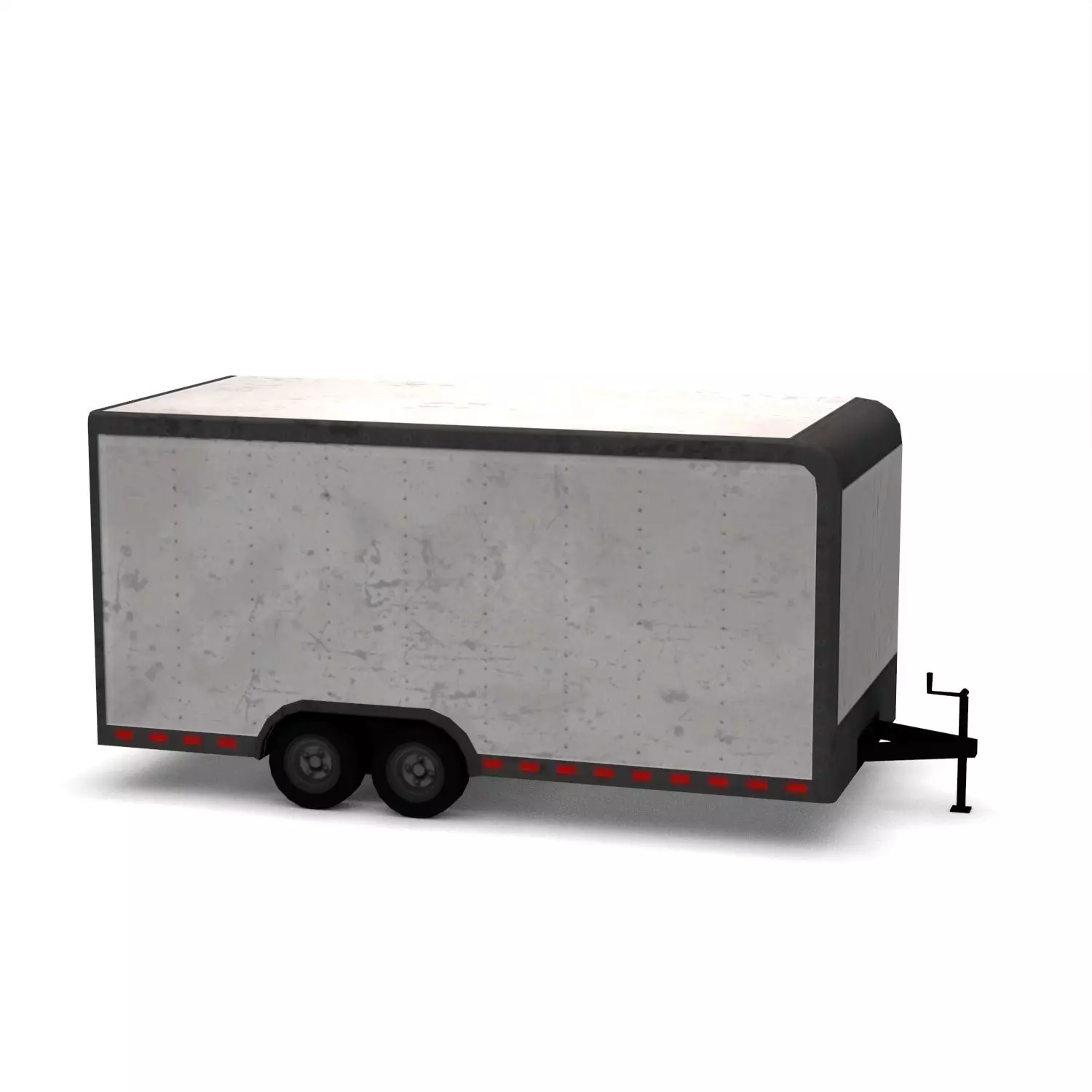 Low Poly Trailer - Game Ready Vehicle  Low-poly 3D model_0