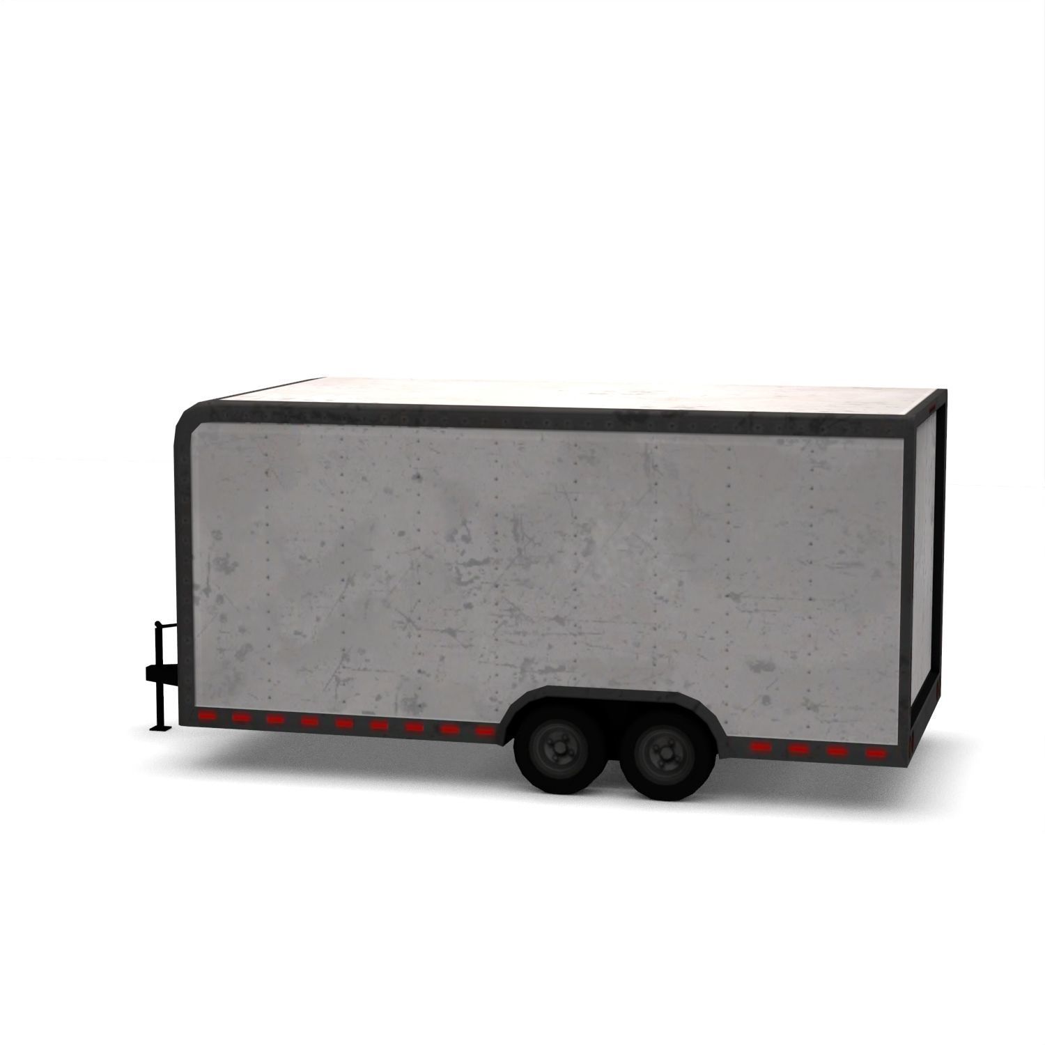 Low Poly Trailer - Game Ready Vehicle  Low-poly 3D model_6