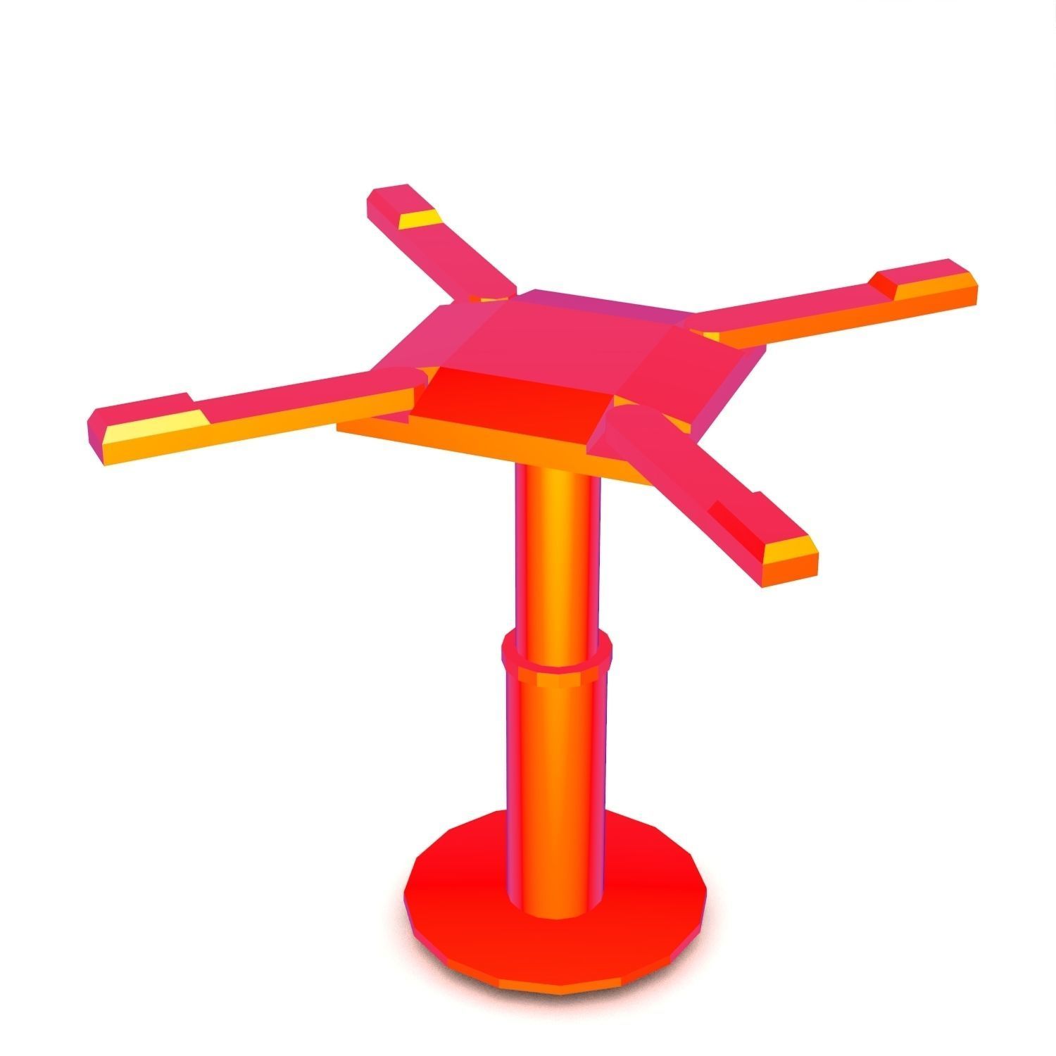 Low Poly CarLift - Game Ready Prop Low-poly 3D model_12