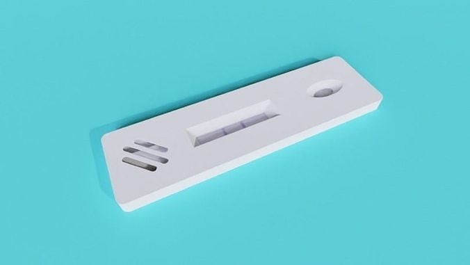 Rapid diagnostic test kit Low-poly 3D model