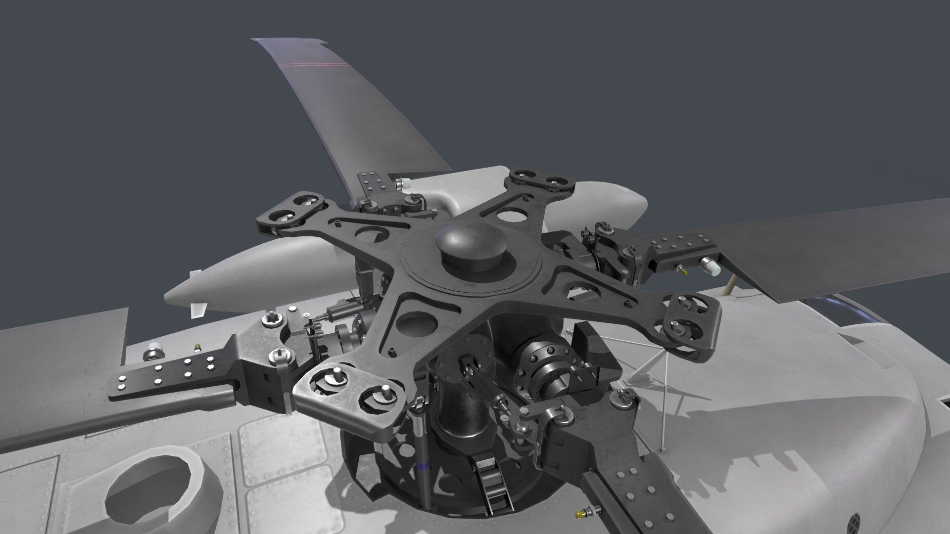 UH-60 Black Hawk Grey Static 3D model_14