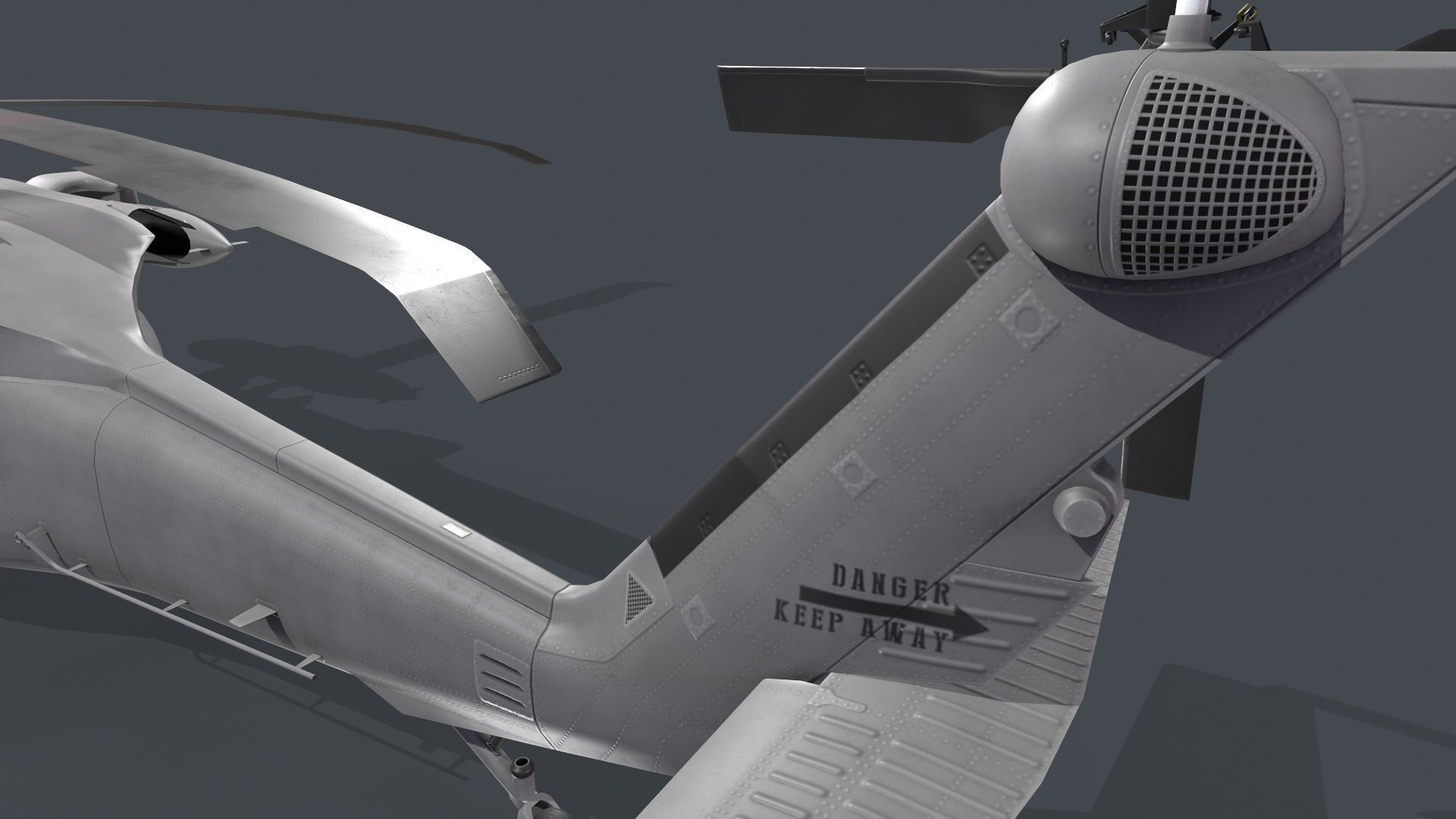 UH-60 Black Hawk Grey Static 3D model_9