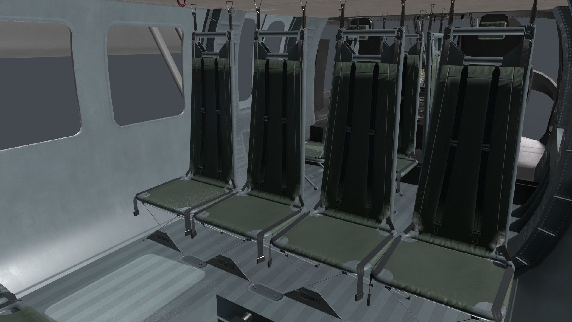 UH-60 Black Hawk Grey Static 3D model_16