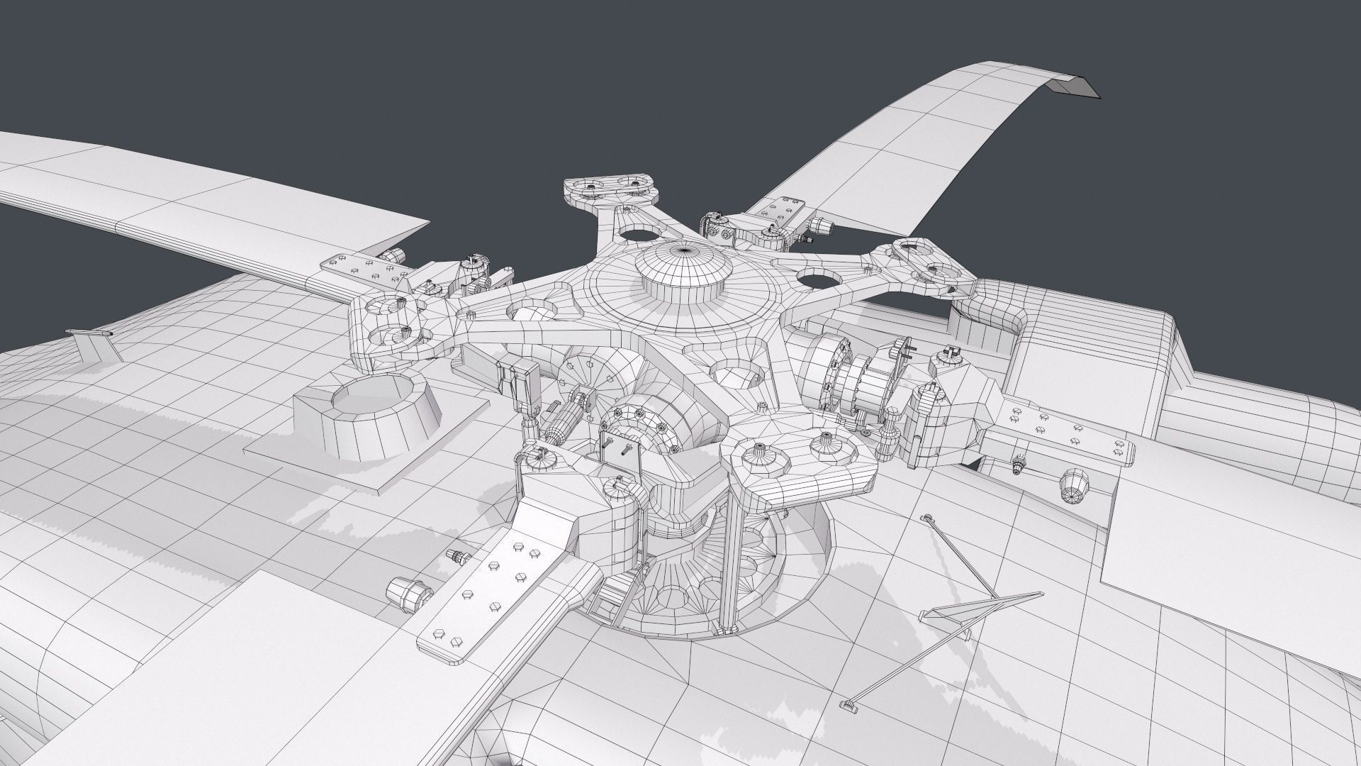 UH-60 Black Hawk Grey Static 3D model_26