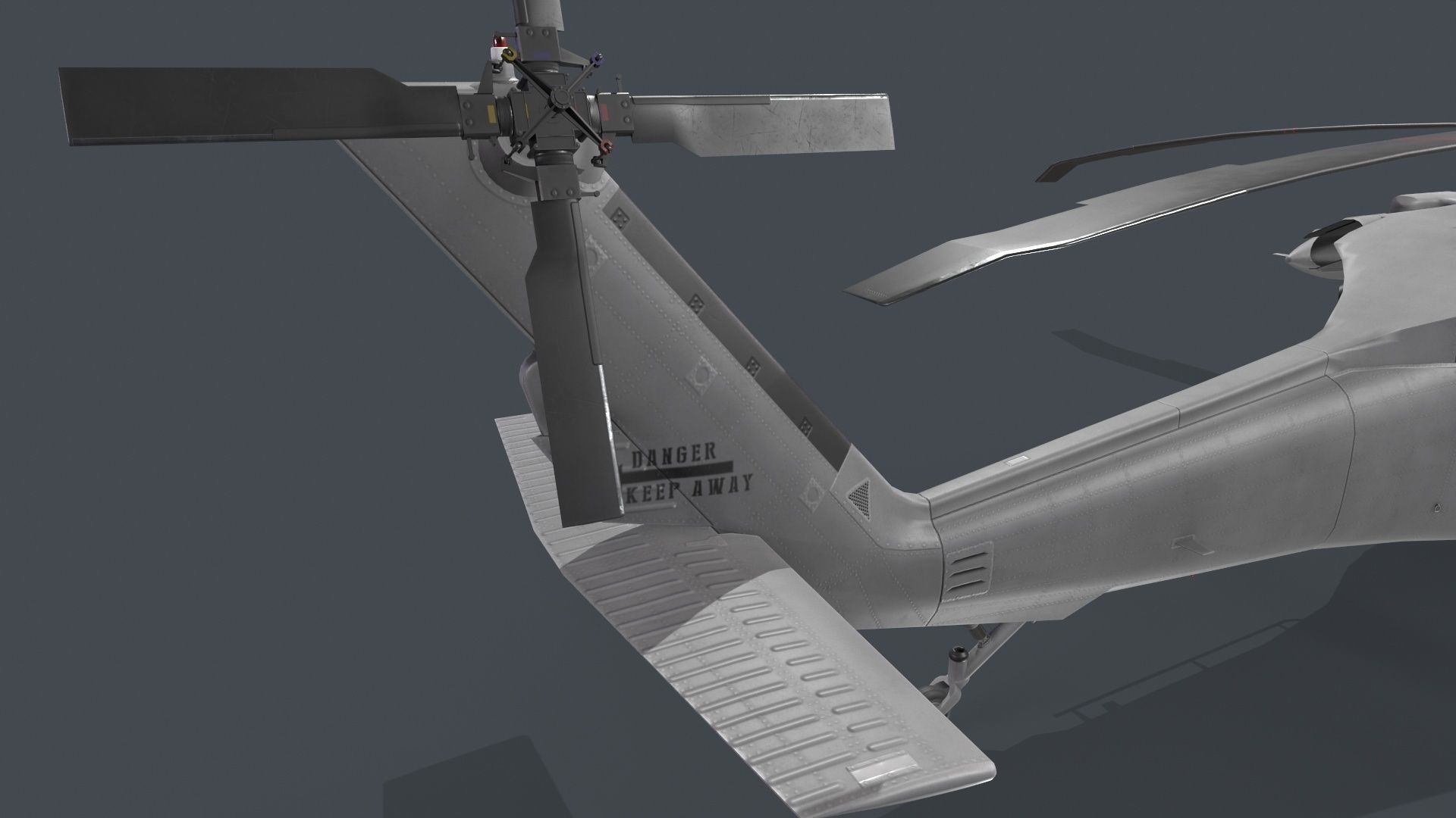 UH-60 Black Hawk Grey Static 3D model_10